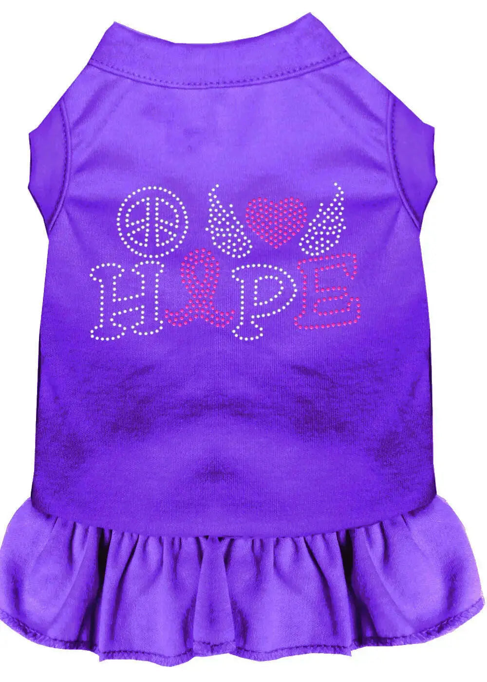 Peace-Love-Hope-Breast-Cancer-Rhinestone-Pet-Dress-Purple-Xl-GreatEagleInc-319281142