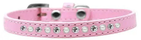 Pearl-And-Clear-Crystal-Size-12-Light-Pink-Puppy-Collar-GreatEagleInc-319635222