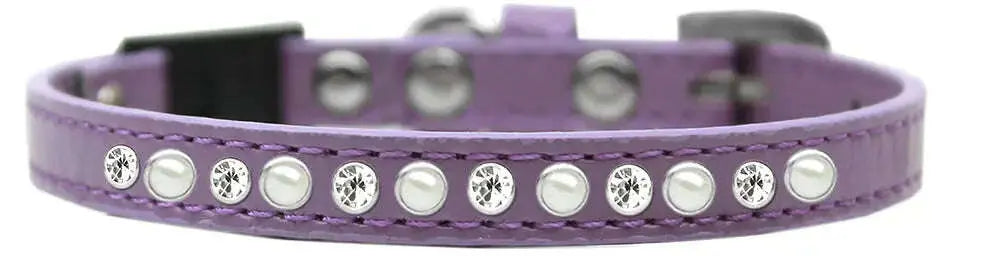 Pearl-And-Clear-Jewel-Breakaway-Cat-Collar-Lavender-Size-10-GreatEagleInc-334286073