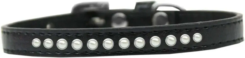 Pearl-Size-14-Black-Puppy-Collar-GreatEagleInc-319639370