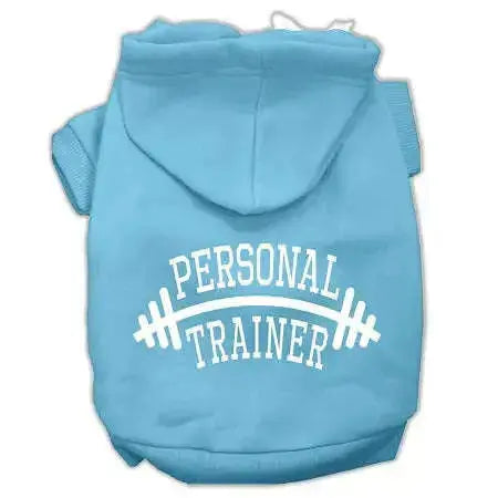 Personal-Trainer-Screen-Print-Pet-Hoodies-Baby-Blue-Size-Lg-GreatEagleInc-333740466