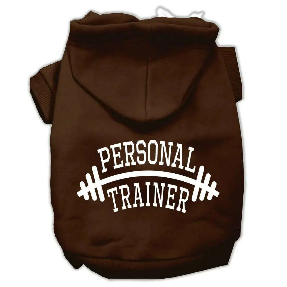 Personal-Trainer-Screen-Print-Pet-Hoodies-Brown-Size-Lg-GreatEagleInc-333740199
