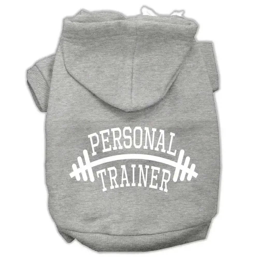 Personal-Trainer-Screen-Print-Pet-Hoodies-Grey-Size-Sm-GreatEagleInc-333739753