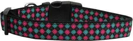 Pink-And-Blue-Plaid-Nylon-Dog-Collar-Xl-GreatEagleInc-318915036