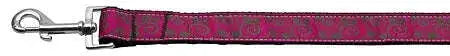 Pink-And-Lime-Swirly-Nylon-Ribbon-Dog-Collars-1-Wide-4ft-Leash-GreatEagleInc-318912163