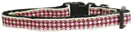 Pink-Checkers-Nylon-Dog-Collar-Sm-GreatEagleInc-318826810