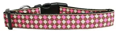 Pink-Checkers-Nylon-Dog-Collar-Xl-GreatEagleInc-318646331