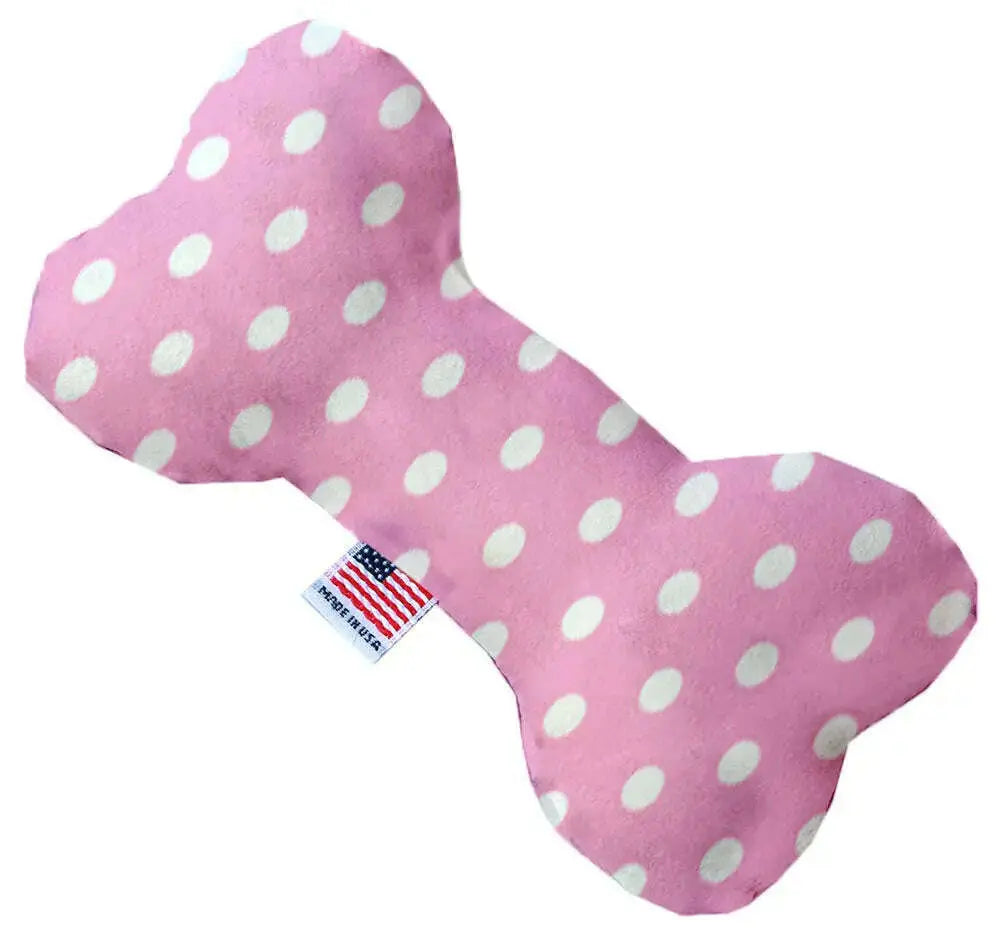 Pink-Polka-Dots-10-Inch-Bone-Dog-Toy-GreatEagleInc-319611525