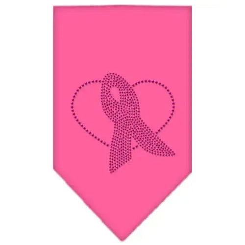 Pink-Ribbon-Rhinestone-Bandana-Bright-Pink-Large-GreatEagleInc-333881247