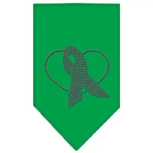 Pink-Ribbon-Rhinestone-Bandana-Emerald-Green-Large-GreatEagleInc-333881166