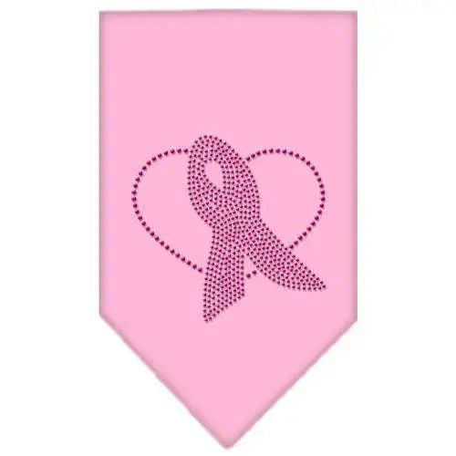 Pink-Ribbon-Rhinestone-Bandana-Light-Pink-Small-GreatEagleInc-333880530
