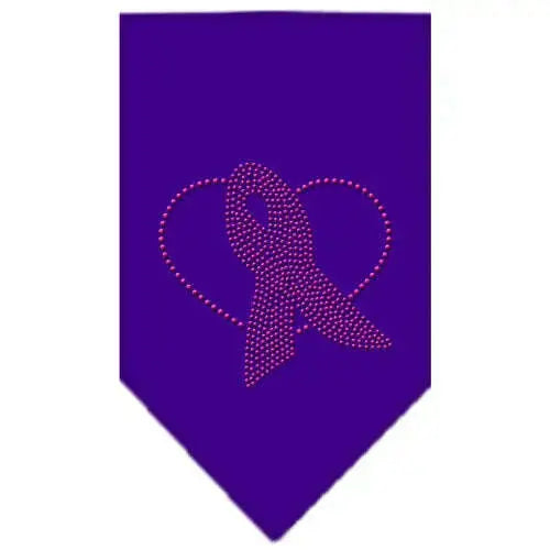 Pink-Ribbon-Rhinestone-Bandana-Purple-Small-GreatEagleInc-333880434