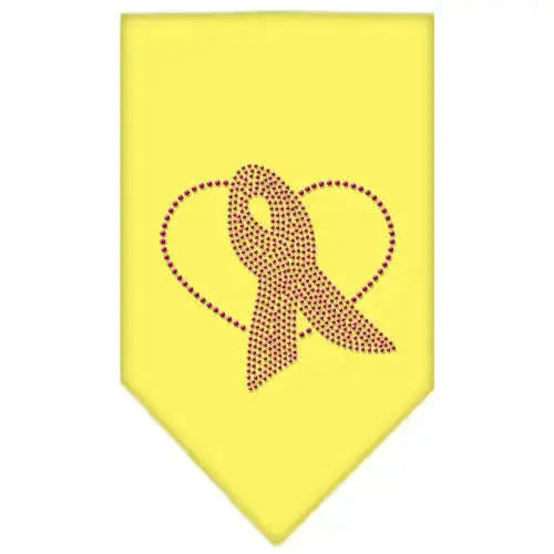 Pink-Ribbon-Rhinestone-Bandana-Yellow-Large-GreatEagleInc-333880714