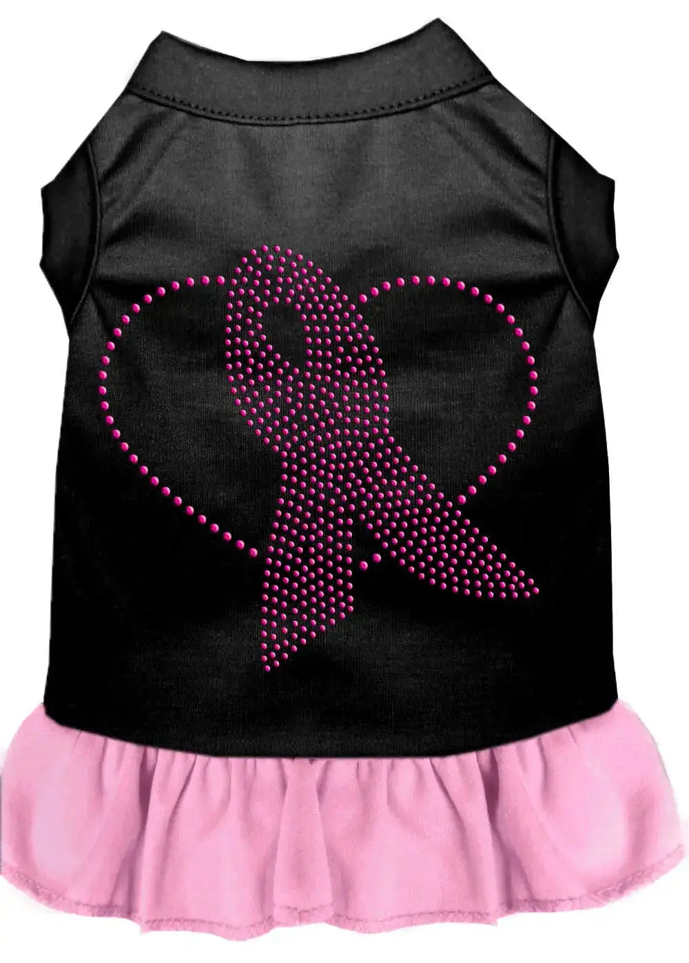 Pink-Ribbon-Rhinestone-Dress-Black-With-Light-Pink-Lg-GreatEagleInc-318679512