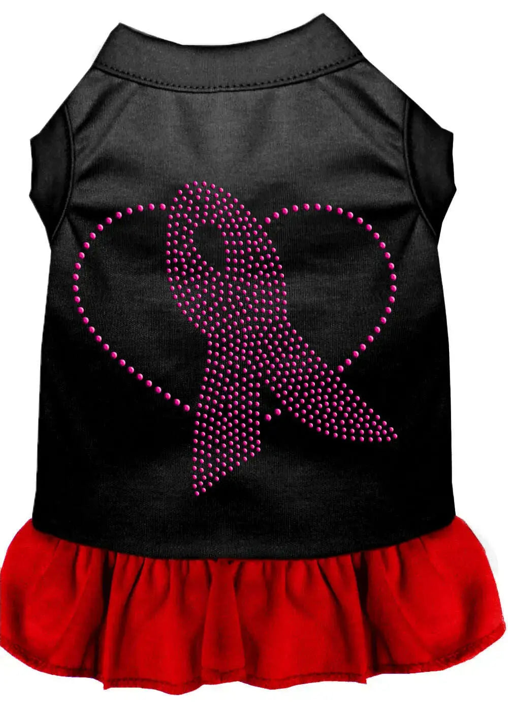 Pink-Ribbon-Rhinestone-Dress-Black-With-Red-Med-GreatEagleInc-333616750