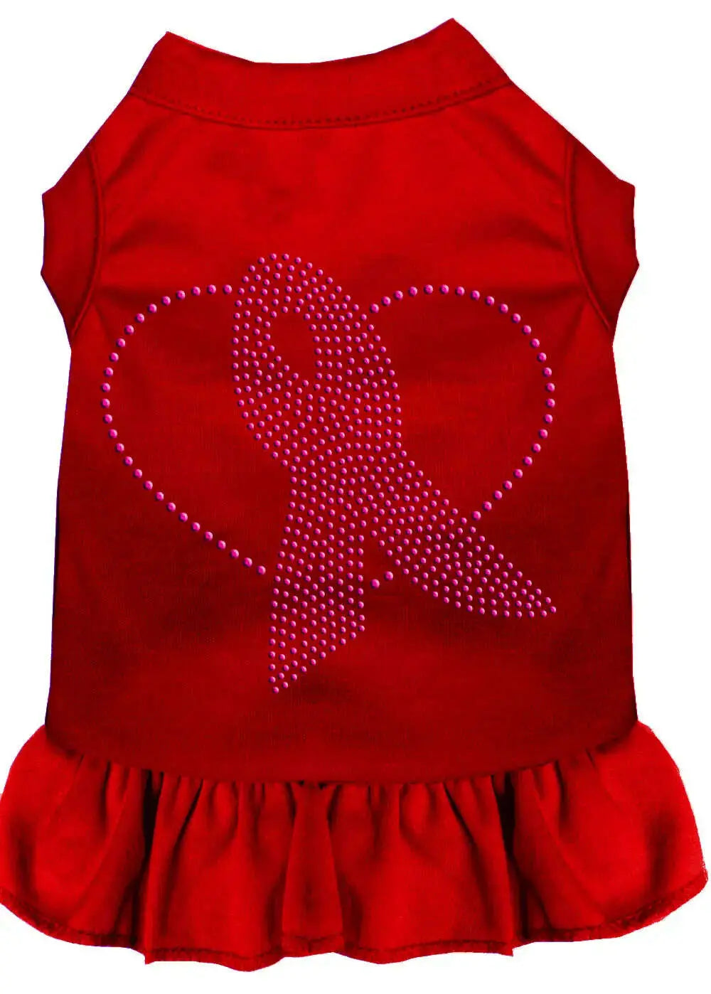 Pink-Ribbon-Rhinestone-Dress-Red-Med-GreatEagleInc-333616269