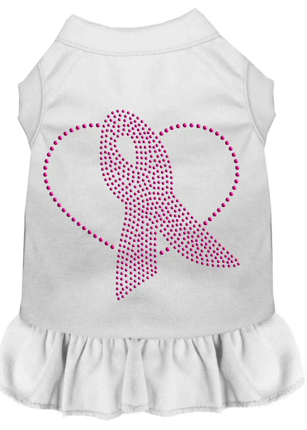 Pink-Ribbon-Rhinestone-Dress-White-Lg-GreatEagleInc-333617069