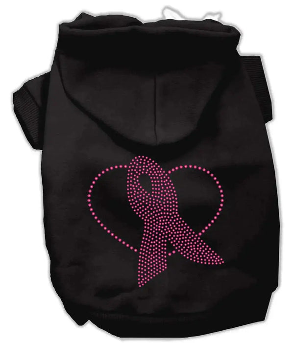 Pink-Ribbon-Rhinestone-Hoodies-Black-S-GreatEagleInc-333644642
