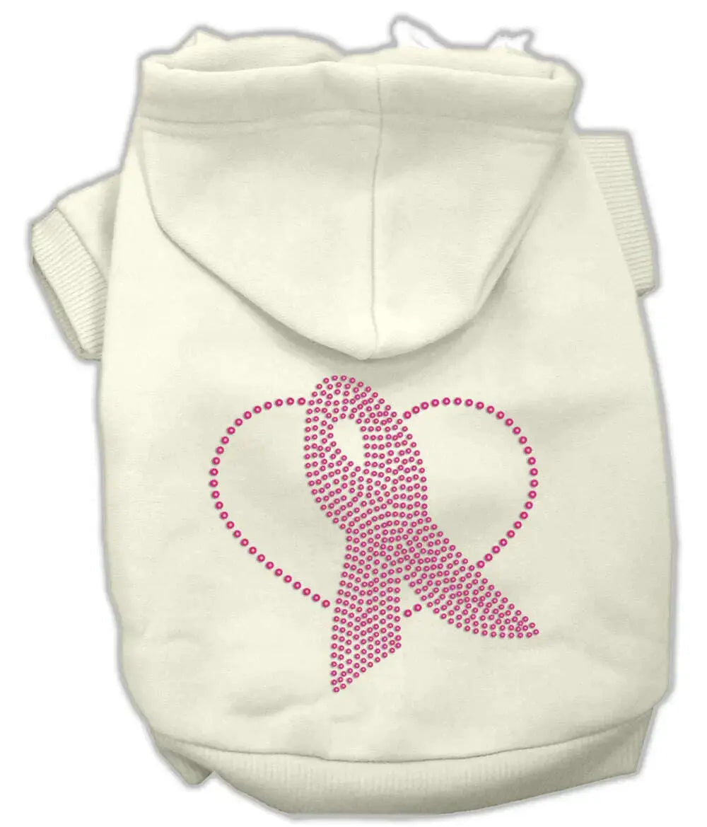 Pink-Ribbon-Rhinestone-Hoodies-Cream-S-GreatEagleInc-333644553
