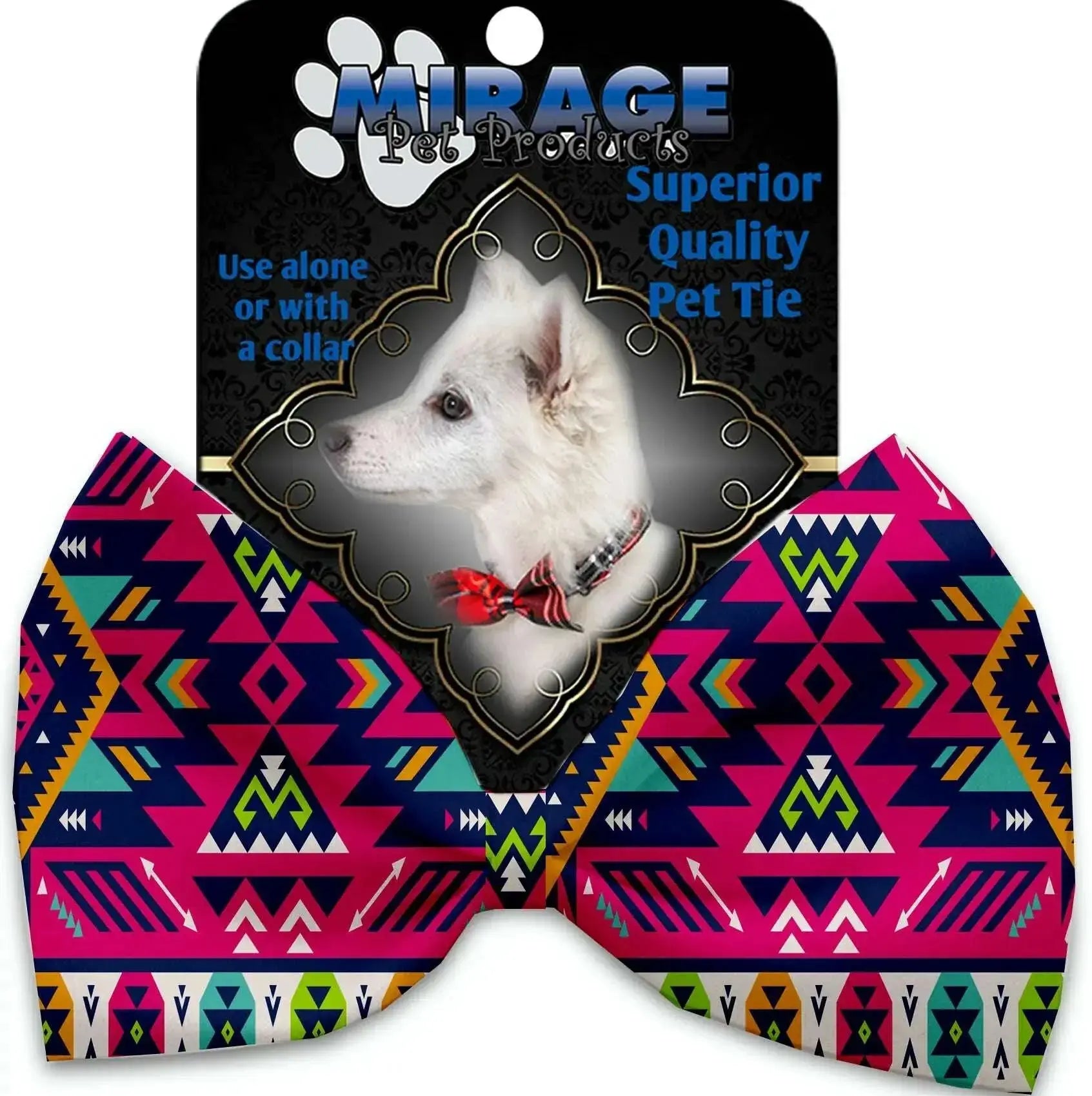 Pink-Southwest-Pet-Bow-Tie-Collar-Accessory-With-Velcro-GreatEagleInc-318759472
