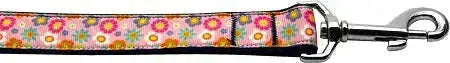 Pink-Spring-Flowers-Nylon-Dog-Leash-5-8-Inch-Wide-4ft-Long-GreatEagleInc-318786348