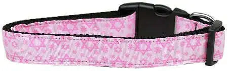 Pink-Star-Of-David-Nylon-Dog-Collar-Sm-GreatEagleInc-320014561
