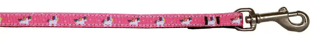 Pink-Unicorn-Nylon-Pet-Leash-3-8in-By-6ft-GreatEagleInc-320011048