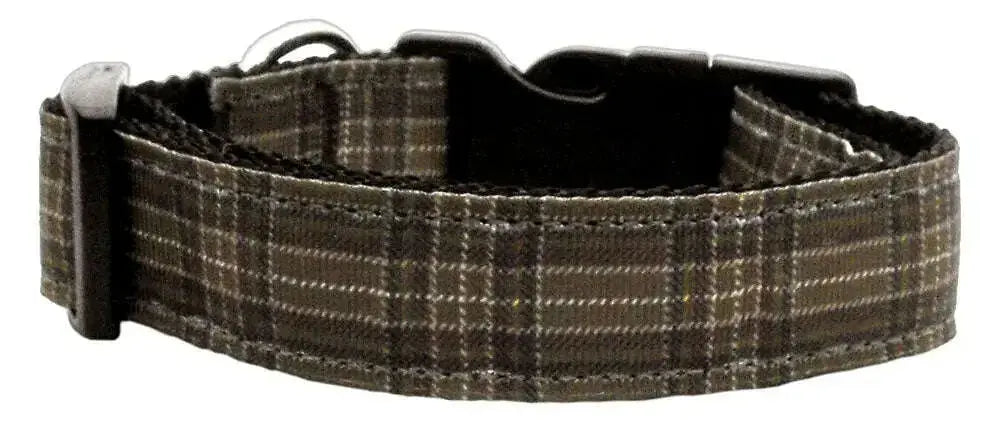 Plaid-Nylon-Collar-Brown-Large-GreatEagleInc-333869973