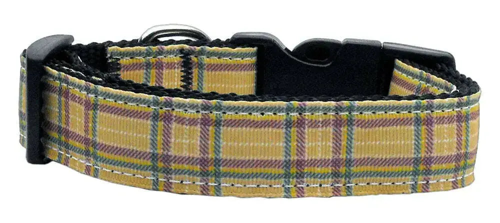 Plaid-Nylon-Collar-Khaki-Medium-GreatEagleInc-318839220