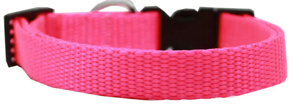 Plain-Nylon-Dog-Collar-Xs-Hot-Pink-GreatEagleInc-334263448