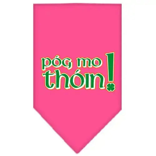 Pog-Mo-Thoin-Screen-Print-Bandana-Bright-Pink-Small-GreatEagleInc-319089750
