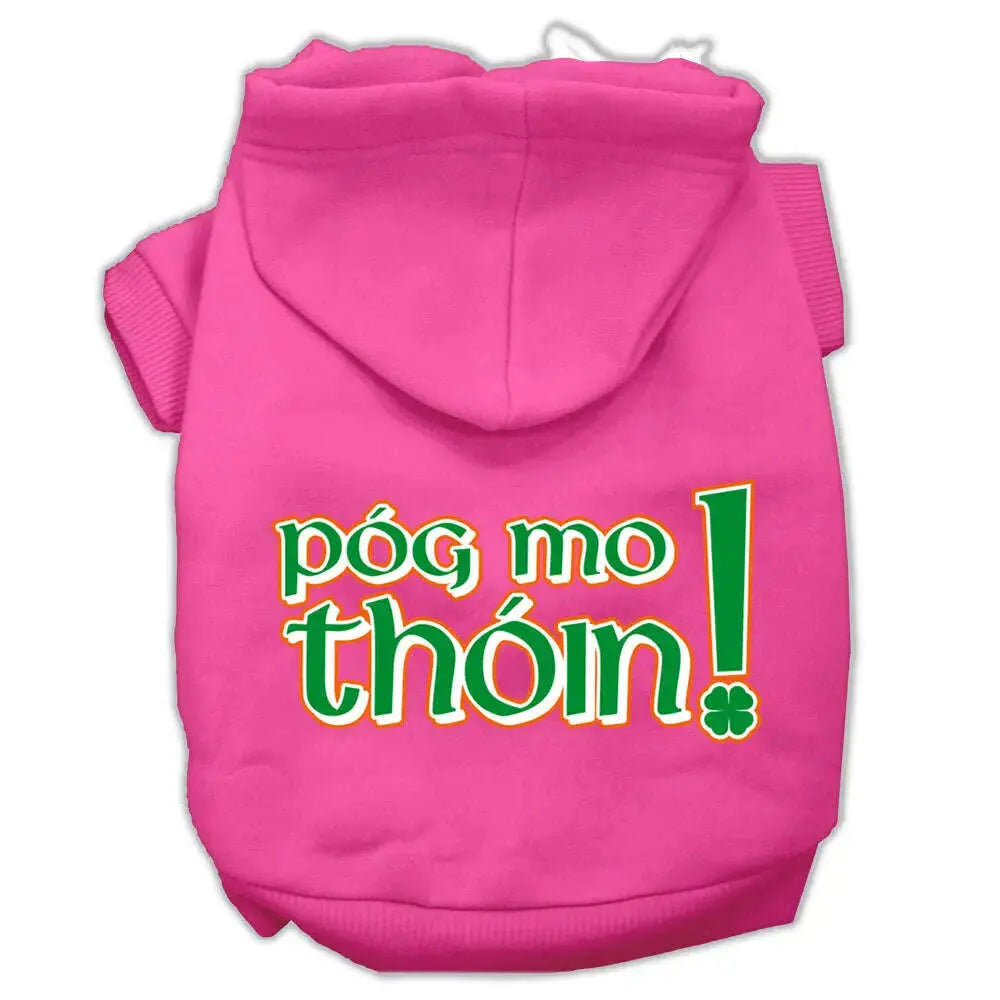 Pog-Mo-Thoin-Screen-Print-Pet-Hoodies-Bright-Pink-Size-Xl-GreatEagleInc-319781767