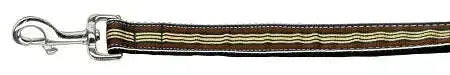 Preppy-Stripes-Nylon-Ribbon-Collars-Brown-khaki-1-Wide-4ft-Lsh-GreatEagleInc-318762534