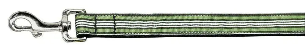 Preppy-Stripes-Nylon-Ribbon-Collars-Green-white-1-Wide-6ft-Lsh-GreatEagleInc-333870458