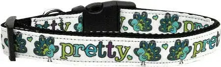 Pretty-As-A-Peacock-Nylon-Dog-Collar-Sm-GreatEagleInc-318492921