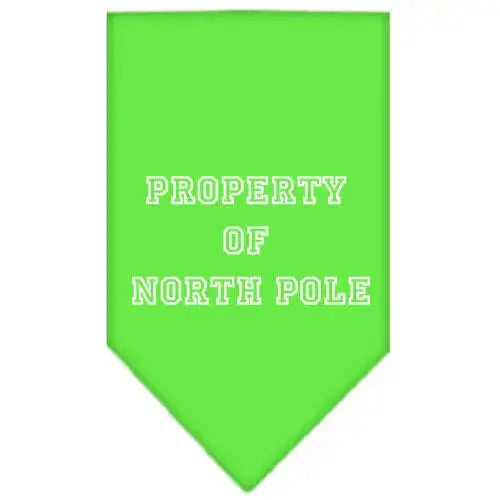 Property-Of-North-Pole-Screen-Print-Bandana-Lime-Green-Small-GreatEagleInc-319831615