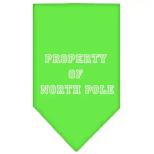 Property-Of-North-Pole-Screen-Print-Bandana-Lime-Green-Small-GreatEagleInc-319831615
