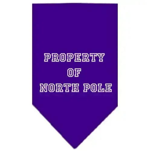 Property-Of-North-Pole-Screen-Print-Bandana-Purple-Small-GreatEagleInc-319831220