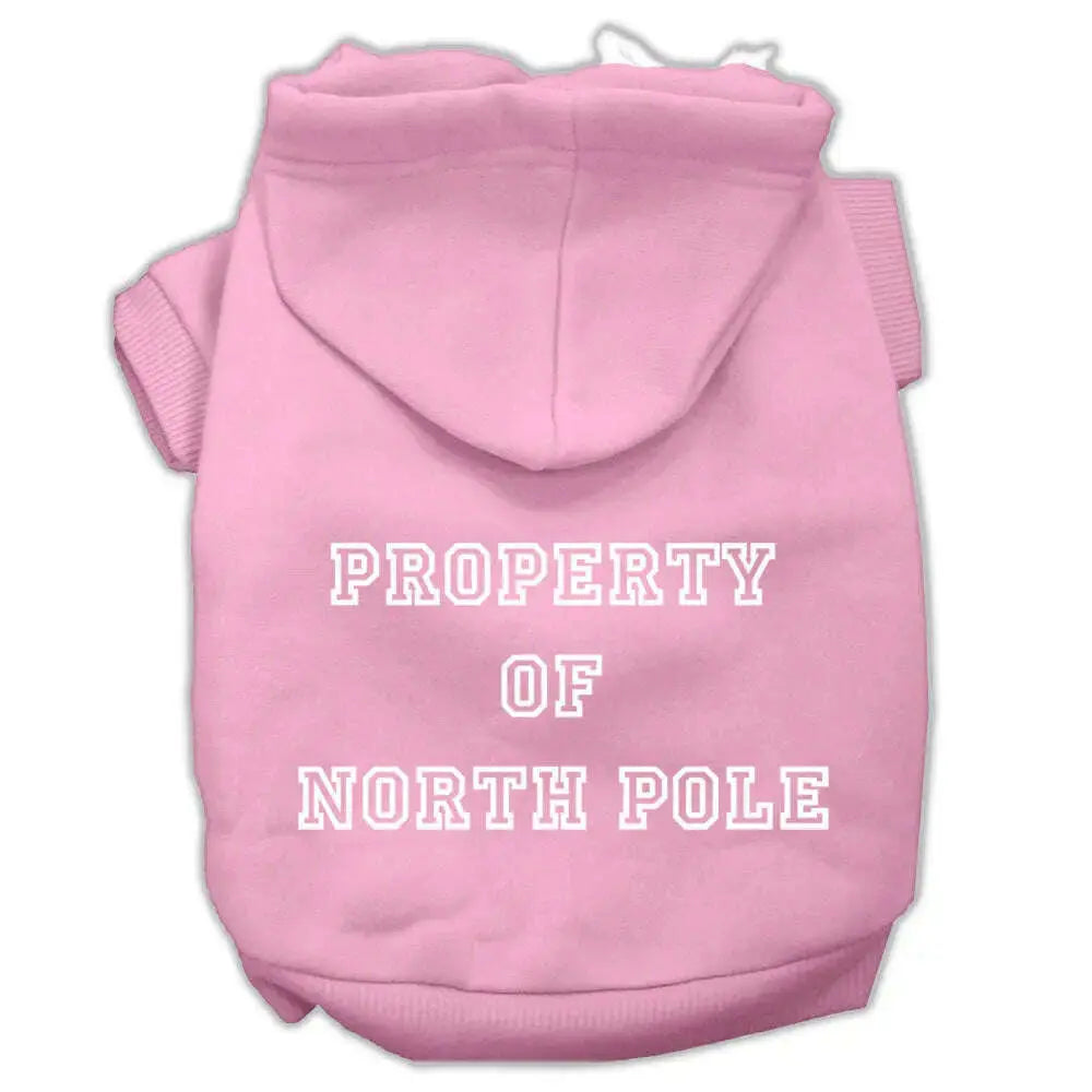 Property-Of-North-Pole-Screen-Print-Pet-Hoodies-Pink-Size-S-GreatEagleInc-333798367