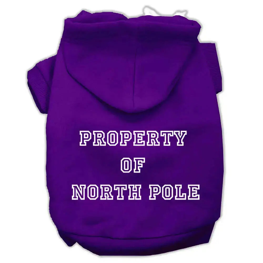 Property-Of-North-Pole-Screen-Print-Pet-Hoodies-Purple-Size-Xxl-GreatEagleInc-333797344