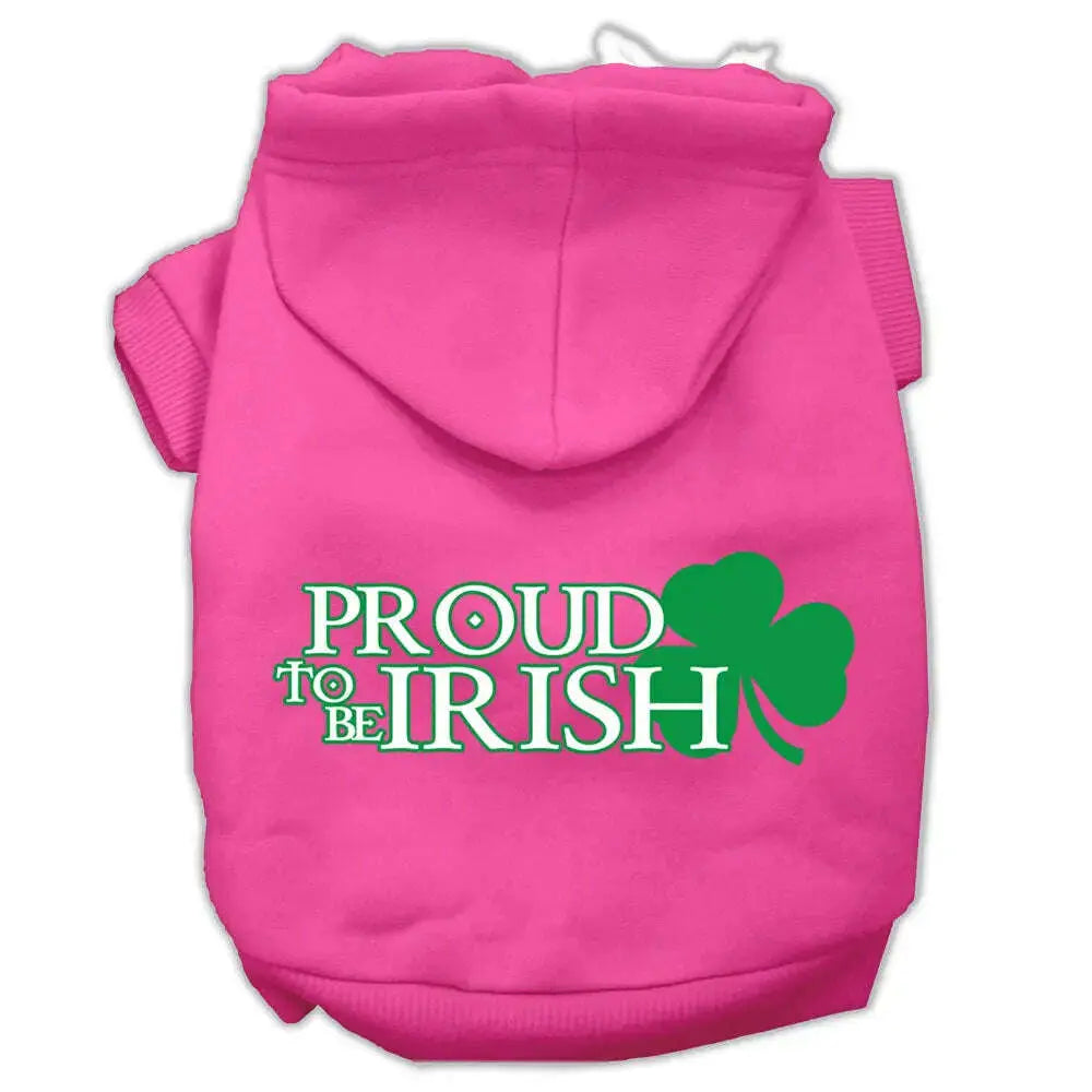 Proud-To-Be-Irish-Screen-Print-Pet-Hoodies-Bright-Pink-Size-Xl-GreatEagleInc-319775684