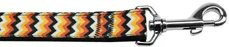 Pumpkin-Chevrons-Nylon-Dog-Leash-3-8-Inch-Wide-6ft-Long-GreatEagleInc-318645984