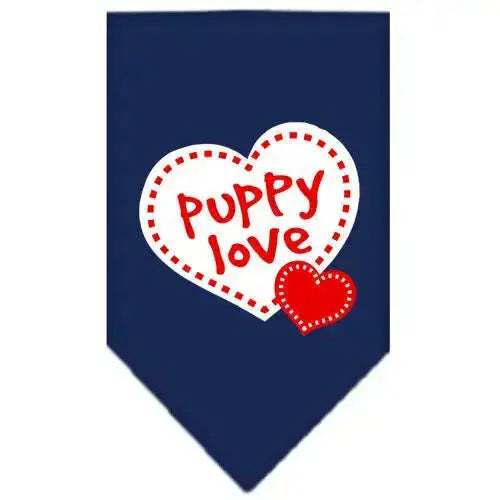 Puppy-Love-Screen-Print-Bandana-Navy-Blue-Small-GreatEagleInc-319086334