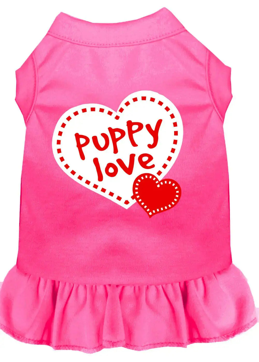 Puppy-Love-Screen-Print-Dress-Bright-Pink-Xs-GreatEagleInc-318868654