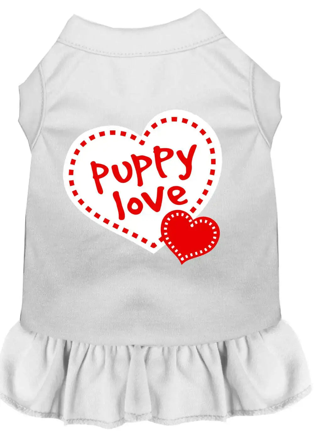 Puppy-Love-Screen-Print-Dress-White-Xl-GreatEagleInc-318868124
