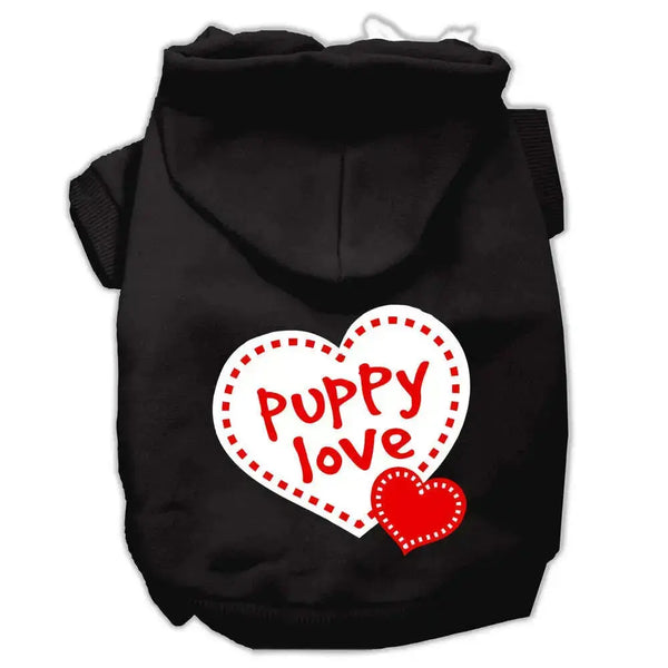 Puppy-Love-Screen-Print-Pet-Hoodies-Black-Size-Sm-GreatEagleInc-319699890
