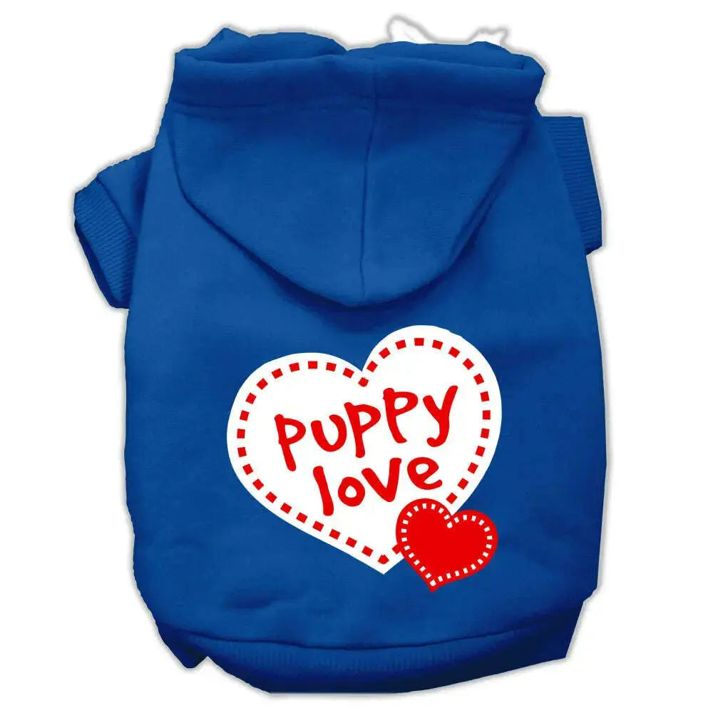 Puppy-Love-Screen-Print-Pet-Hoodies-Blue-Size-Med-GreatEagleInc-319700771