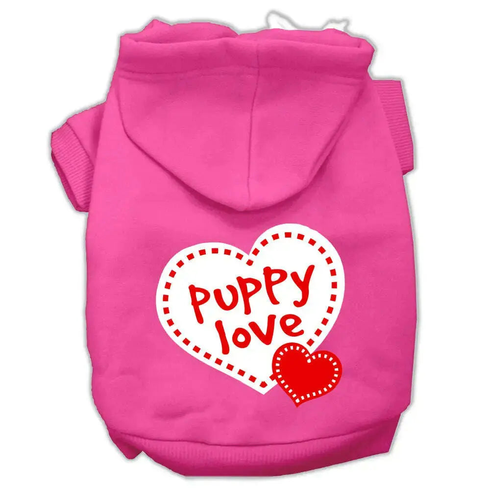 Puppy-Love-Screen-Print-Pet-Hoodies-Bright-Pink-Size-Med-GreatEagleInc-319700628