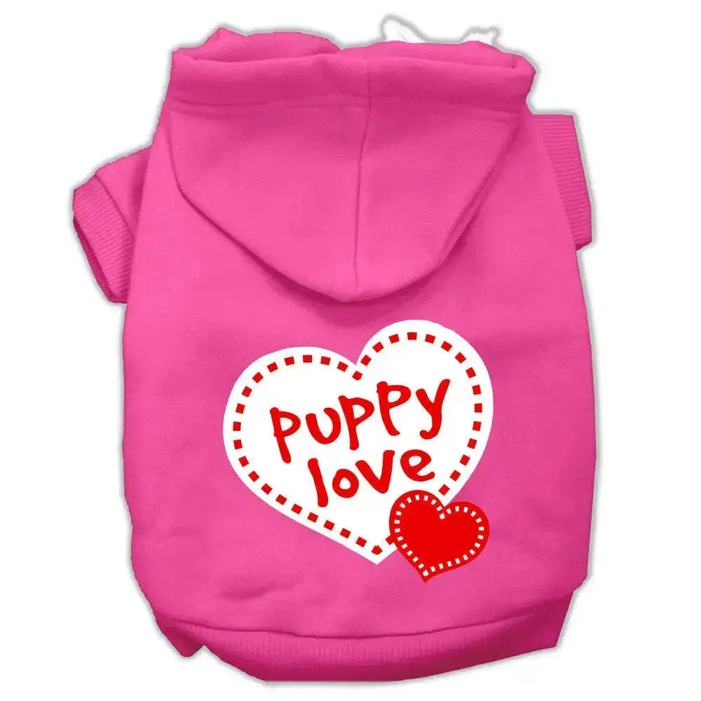 Puppy-Love-Screen-Print-Pet-Hoodies-Bright-Pink-Size-Xs-GreatEagleInc-318665681