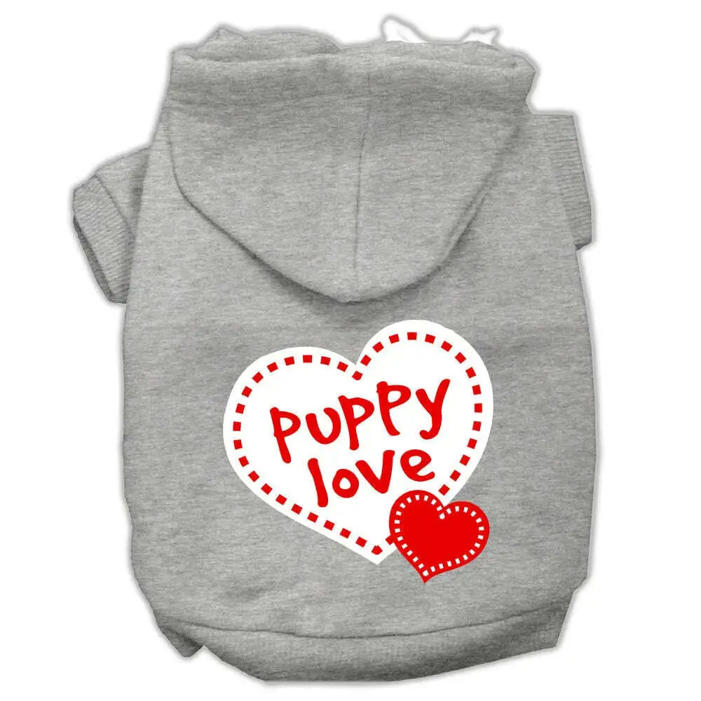Puppy-Love-Screen-Print-Pet-Hoodies-Grey-Size-Xl-GreatEagleInc-319698333